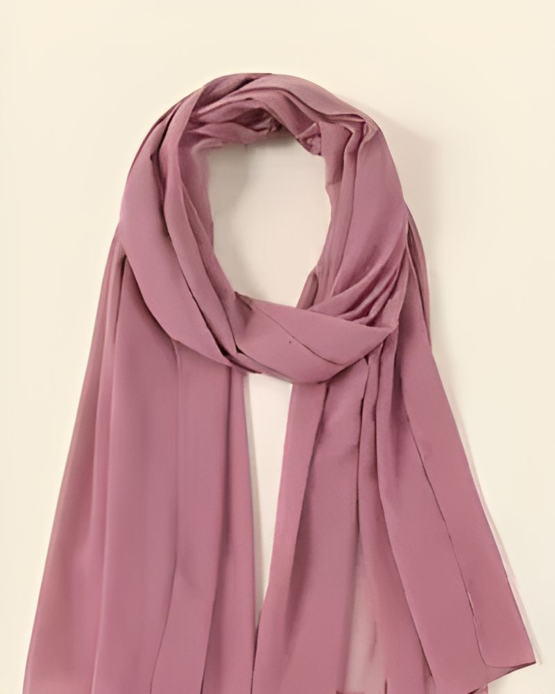 Plain Chiffon Scarf for Women – Soft & Lightweight Hijab Shawl