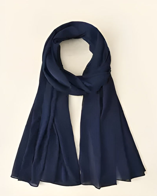 Plain Chiffon Scarf for Women – Soft & Lightweight Hijab Shawl