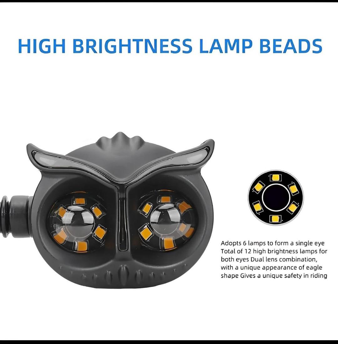 2 Pcs Owl Design Bike Headlight