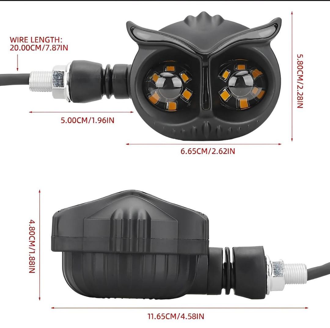 2 Pcs Owl Design Bike Headlight