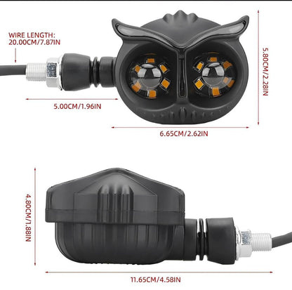 2 Pcs Owl Design Bike Headlight