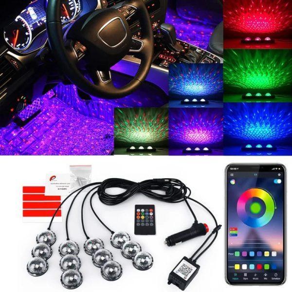 4 Pcs Colorful Voice Control LED Strip Light