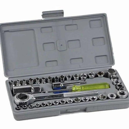 40 Pcs Socket Wrench Vehicle Tool Kit