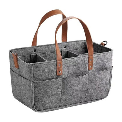 Foldable Baby Diaper Caddy Organizer – Portable Storage Basket – Essential Bag For Nursery, Changing Table And Car – Liner Is Great For Storing Diapers, Bottles (random Color)
