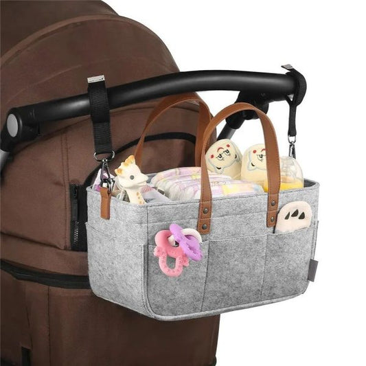 Foldable Baby Diaper Caddy Organizer – Portable Storage Basket – Essential Bag For Nursery, Changing Table And Car – Liner Is Great For Storing Diapers, Bottles (random Color)