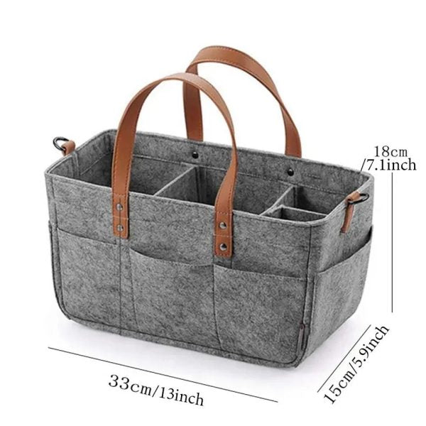 Foldable Baby Diaper Caddy Organizer – Portable Storage Basket – Essential Bag For Nursery, Changing Table And Car – Liner Is Great For Storing Diapers, Bottles (random Color)