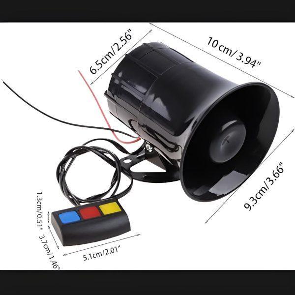 Horn Siren 12 Watt 3 Different Loud Sounds For Car And Motorcycle