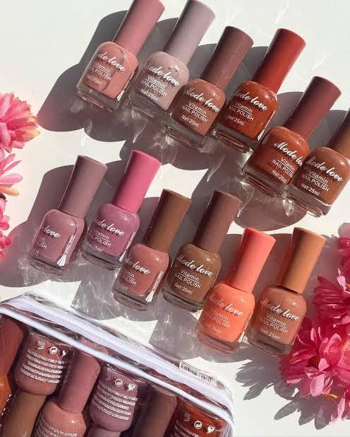 Made Love Colors Permanent Nail Polish 12 Piece Pack For Women | (random Color)