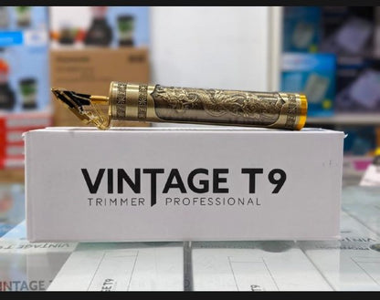 Metal Body – Vintage T9 Trimmer And Hair Clipper Cutting Machine For Men | Dragon Design | Golden Color Trimmer