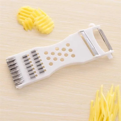 Multipurpose Vegetable Fruit Cutter Metal Scraper Fruit Grater Potato Carrot Cucumber Slicer Garlic Slicer Apple Kitchen Accessories Cooking Tool Cutter(random Color)