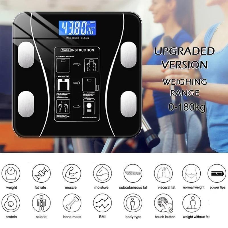 Portable Bluetooth Weight Machine - 1 Pc Toughened Glass Design