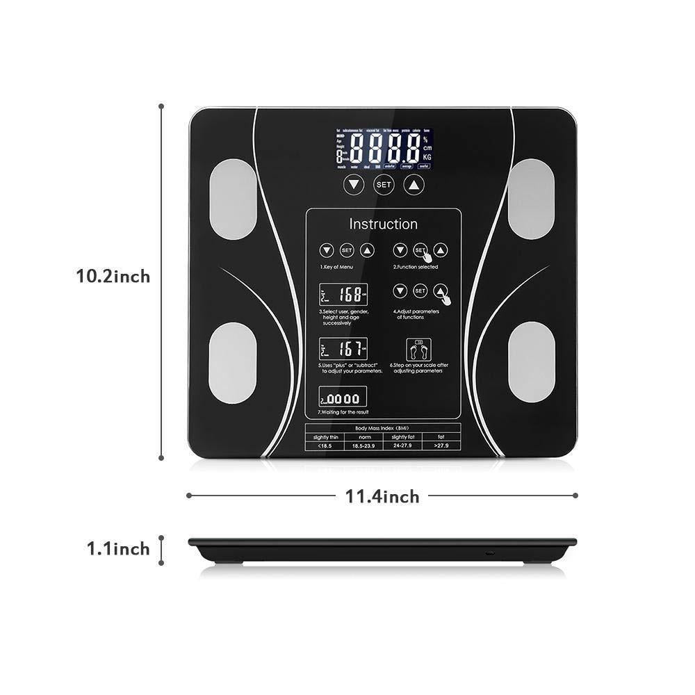 Portable Bluetooth Weight Machine - 1 Pc Toughened Glass Design