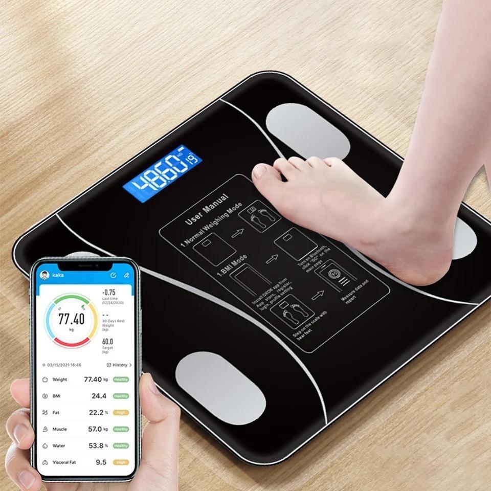 Portable Bluetooth Weight Machine - 1 Pc Toughened Glass Design