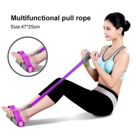 Portable Non-Slip Grip Fitness Pull Rope - 4 Pcs Durable Resistance Bands