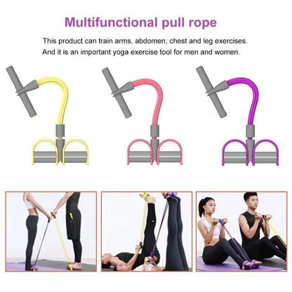 Portable Non-Slip Grip Fitness Pull Rope - 4 Pcs Durable Resistance Bands