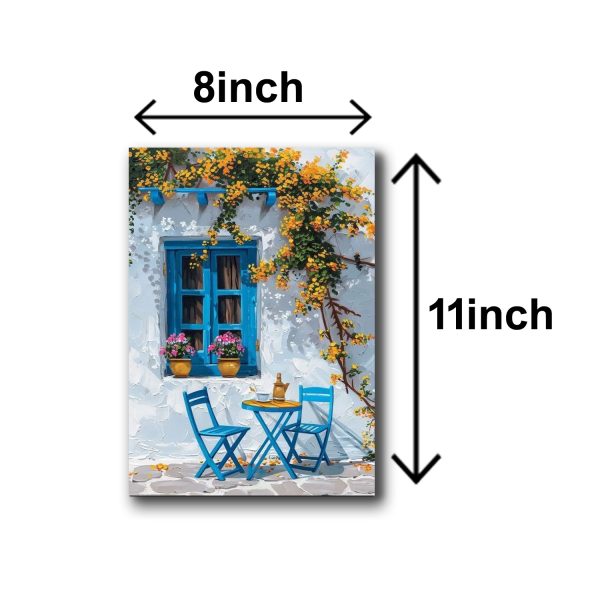 Set Of 5 Italian Vintage Homes Art Themed Wall Art Wooden Sticky Phototile Frames For Wall Home And Girls Room Decoration